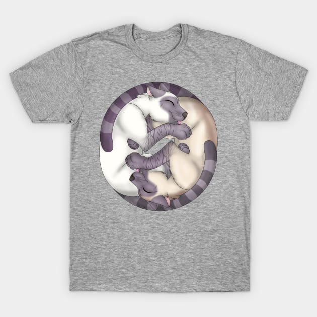 Yin-Yang Cats: Lilac Lynx Point T-Shirt by spyroid101